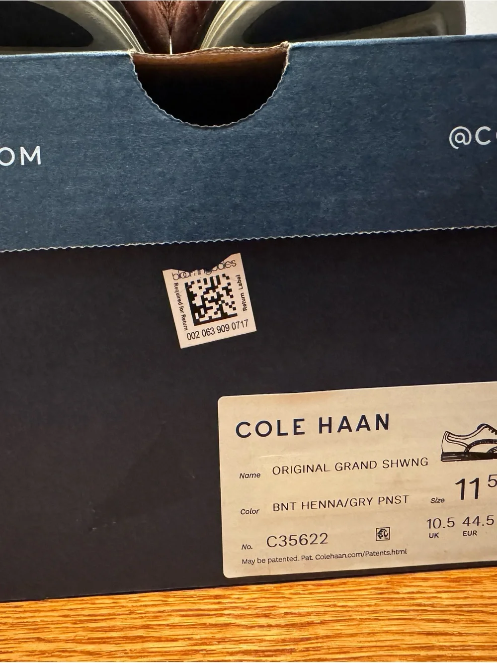 Cole Haan Men's Brown Leather Wingtip Oxfords